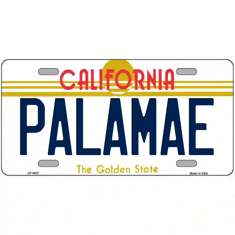 Palamae California Metal Sign