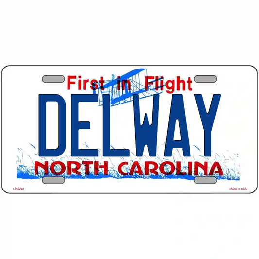 Delway North Carolina Metal Sign