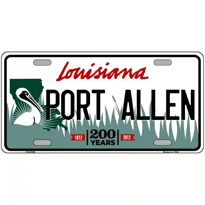 Port Allen Louisiana Metal Sign
