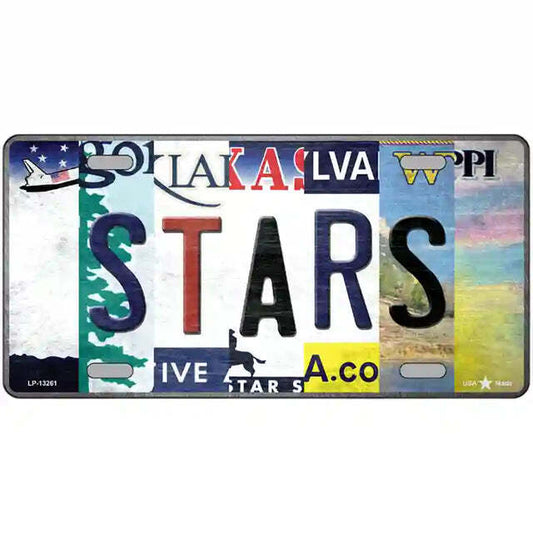 Stars Strip Art Metal Sign