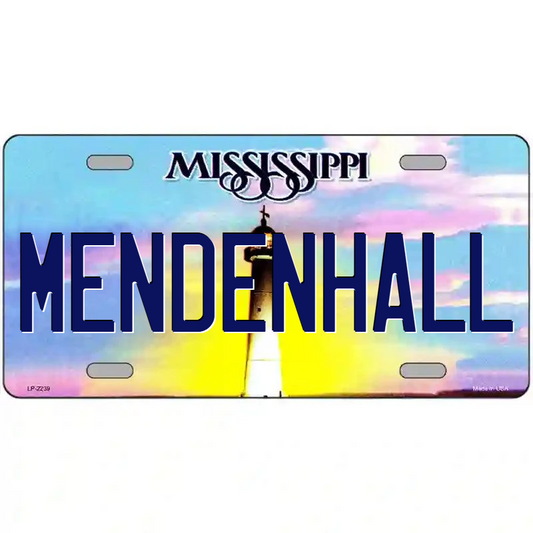 Mendenhall Mississippi Metal Sign