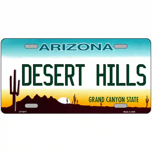 Desert Hills Arizona Metal Sign