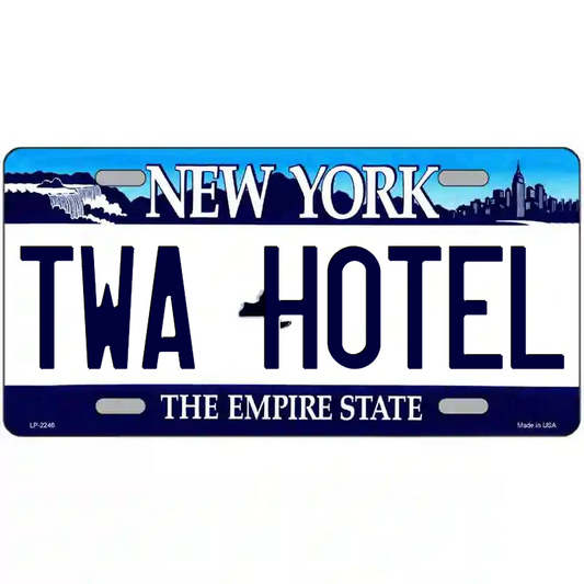 TWA Hotel New York Blue Metal Sign