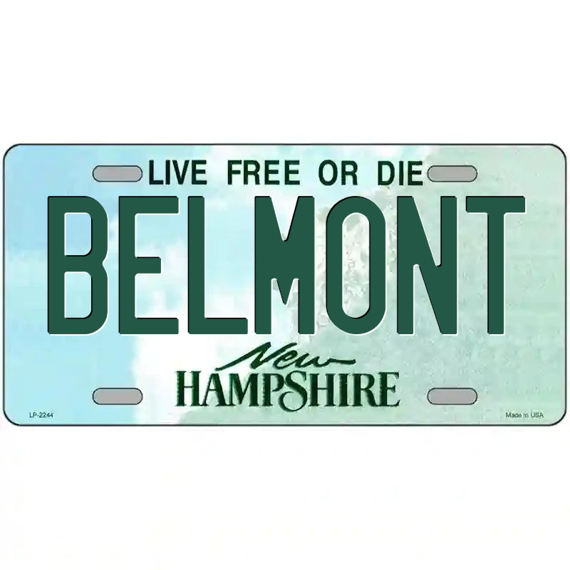 Belmont New Hampshire Metal Sign