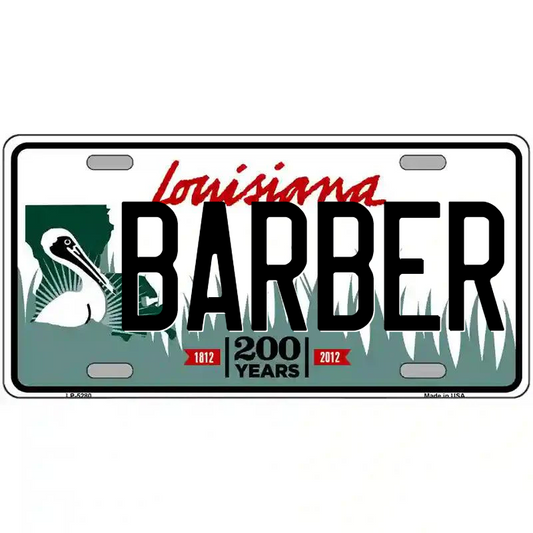 Barber Louisaiana Metal Sign