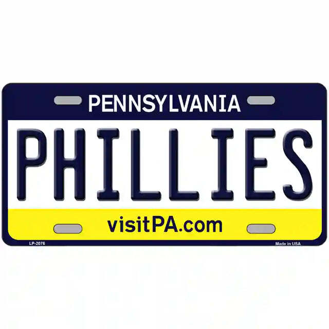Phillies Pennsyvania Metal Sign
