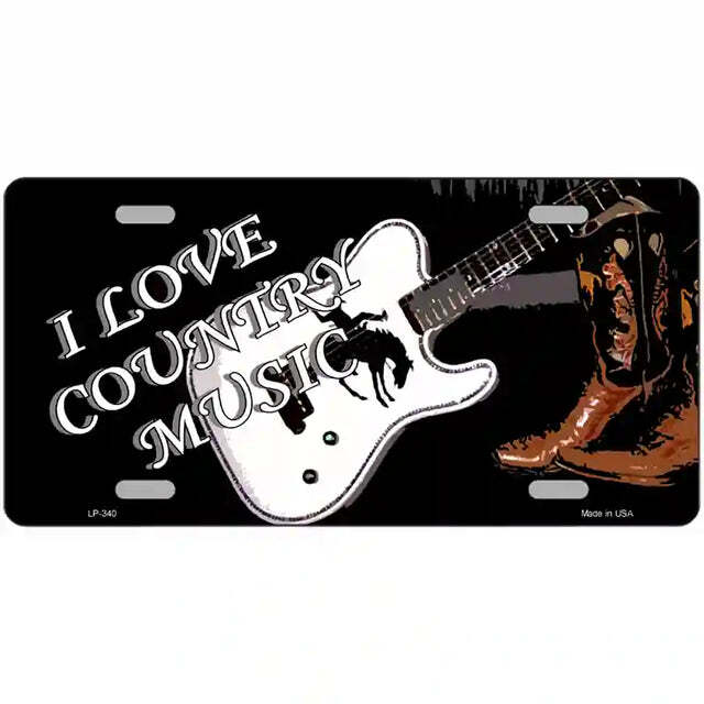 I Love Country Music Metal Sign