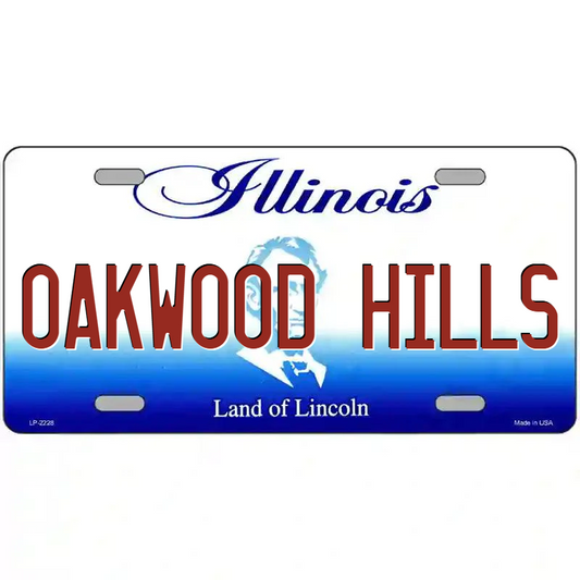 Oakwood Hills Illinois Metal Sign