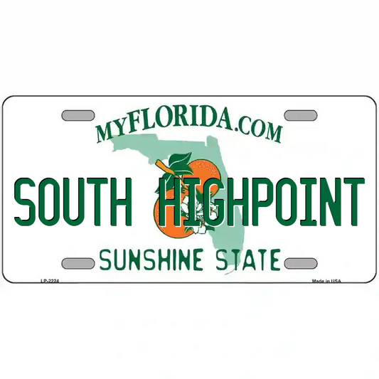 South Highpoint Florida Metal Sign