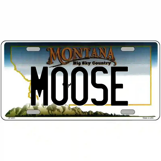 Moose Montana Metal Sign