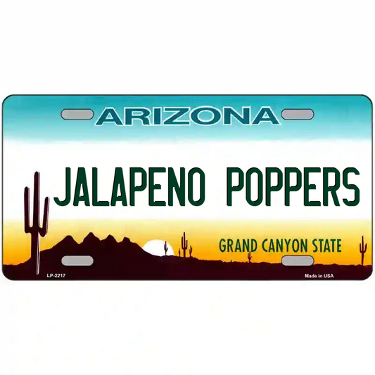 Jalapeno Poppers Arizona Metal Sign