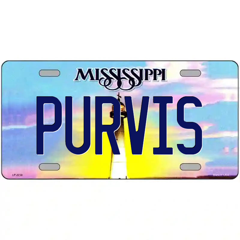Purvis Mississippi Metal Sign