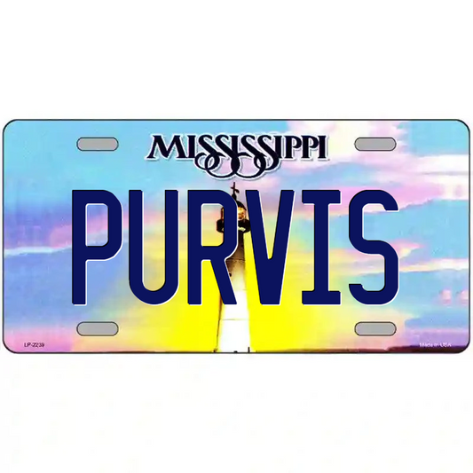 Purvis Mississippi Metal Sign