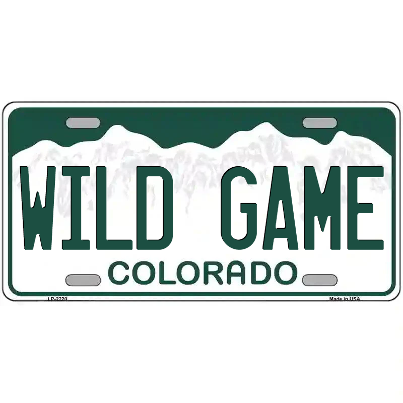 Wild Game Colorado Metal Sign