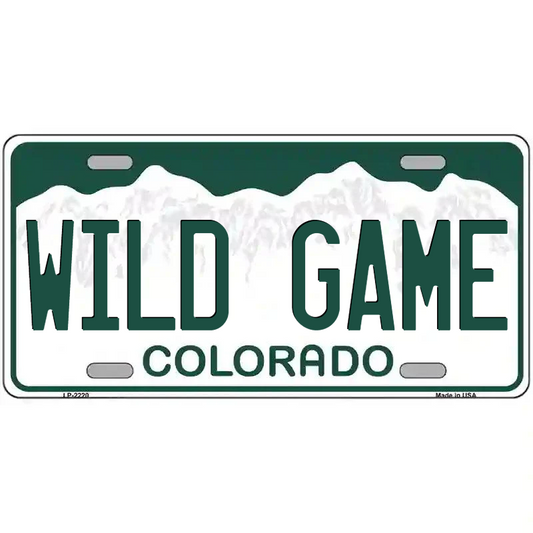 Wild Game Colorado Metal Sign