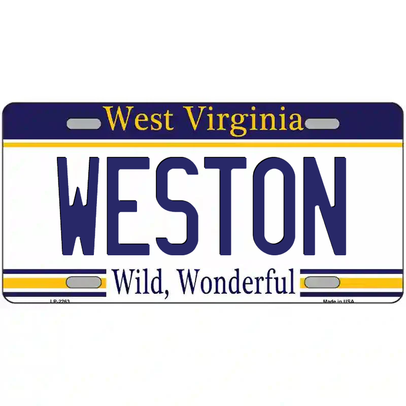 Weston West Virginia Metal Sign