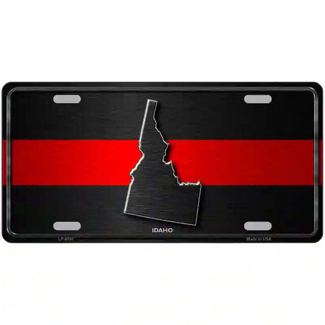 Idaho Thin Red Line Metal Sign