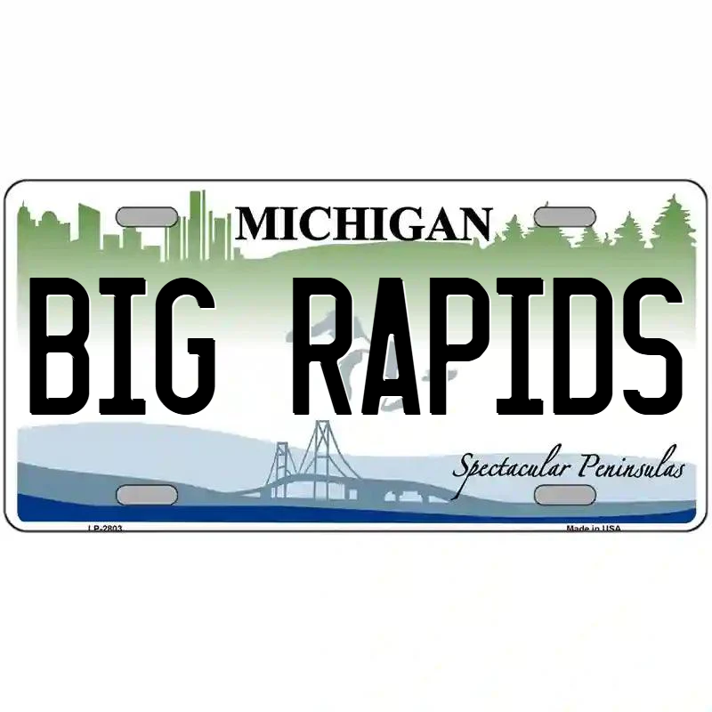 Big Rapids Michigan Metal Sign
