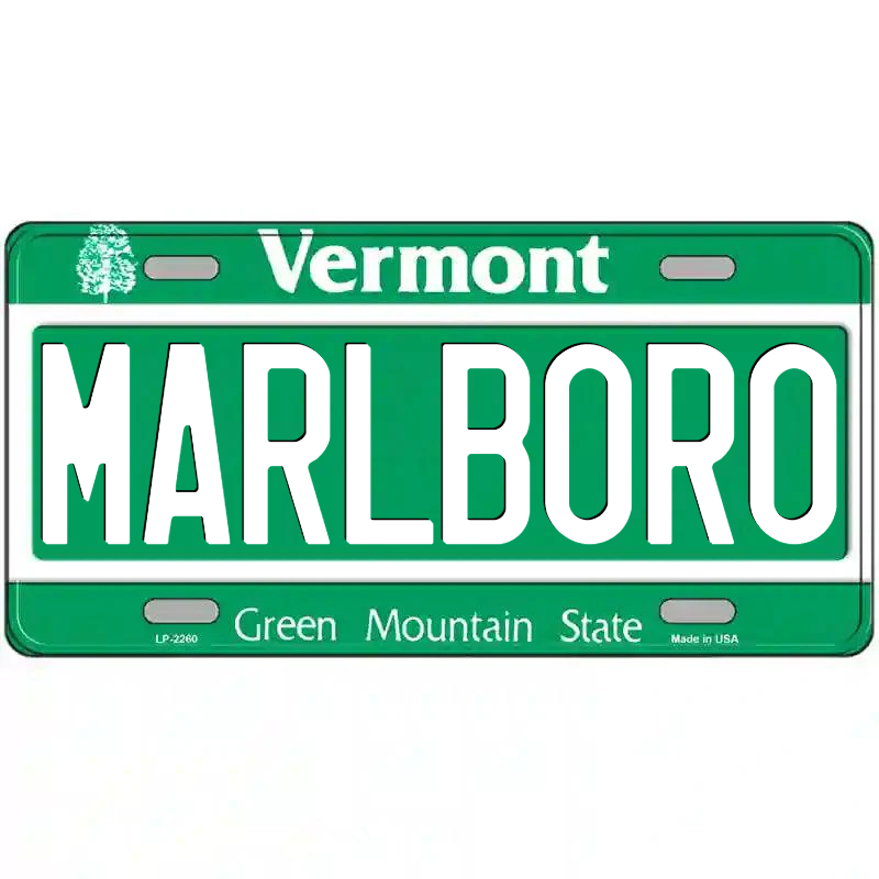 Marlboro Vermont Metal Sign