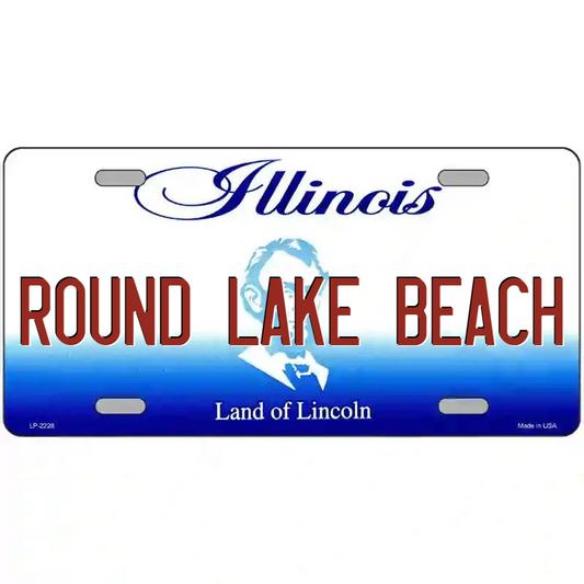Round Lake Beach Illinois Metal Sign
