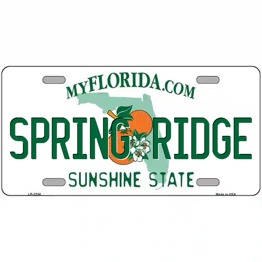 Spring Ridge Florida Metal Sign