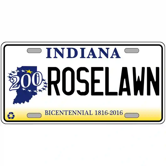 Roselawn Indiana Bicentennial Metal Sign
