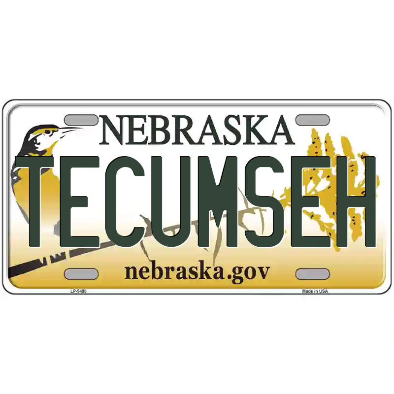 Tecumseh Nebraska Metal Sign
