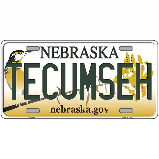 Tecumseh Nebraska Metal Sign