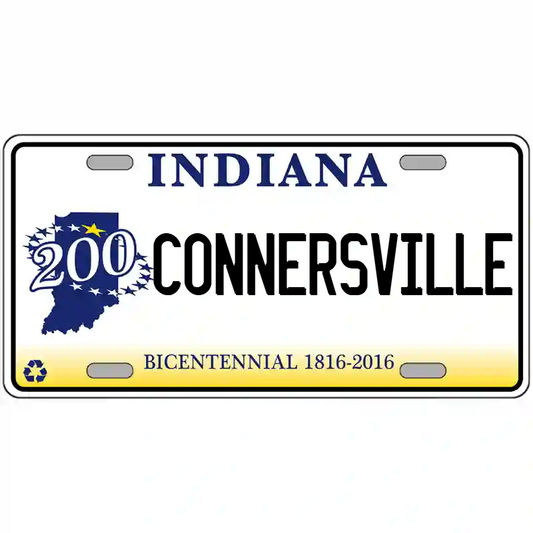 Connersville Indiana Bicentennial Metal Sign
