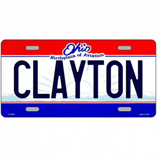Clayton Ohio Metal Sign