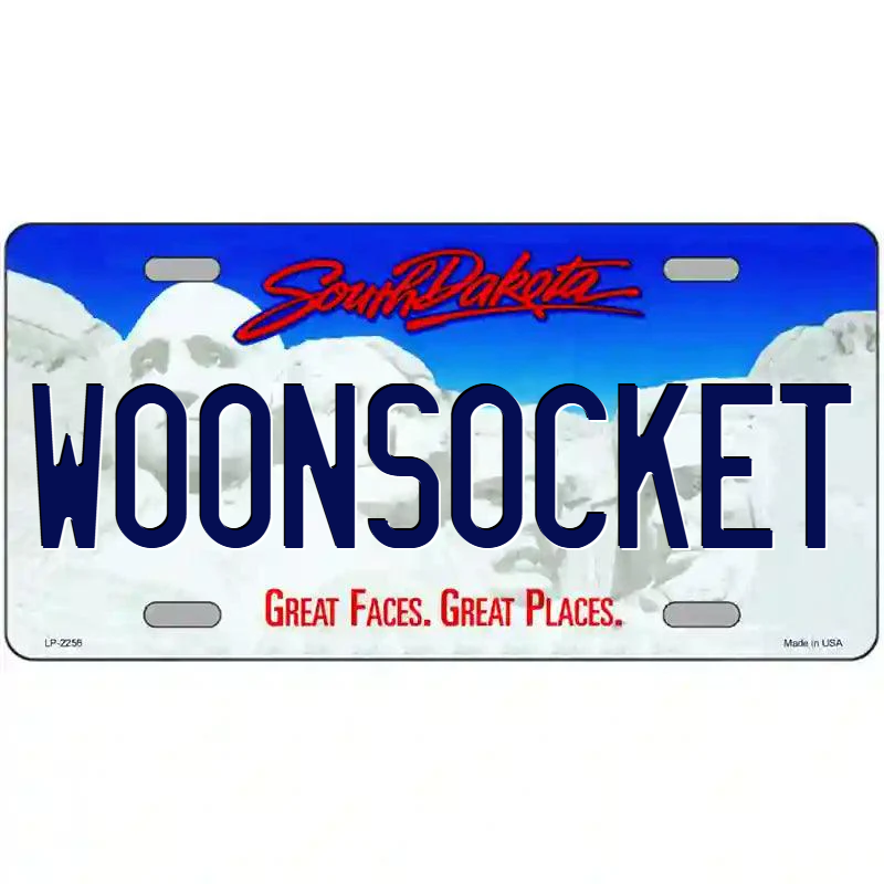 Woonsocket South Dakota Metal Sign