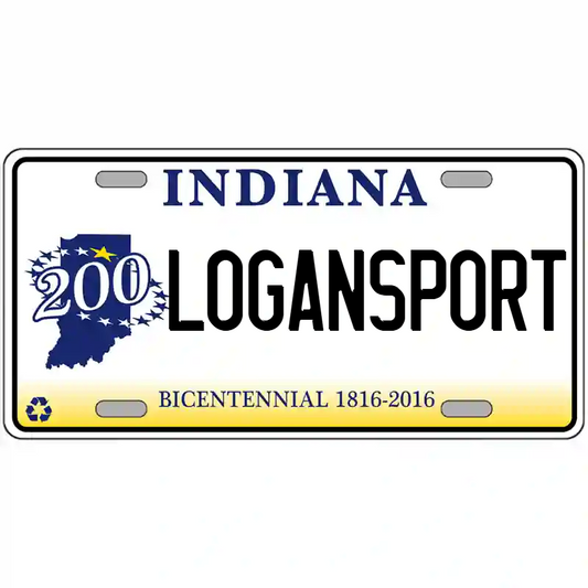Logansport Indiana Bicentennial Metal Sign