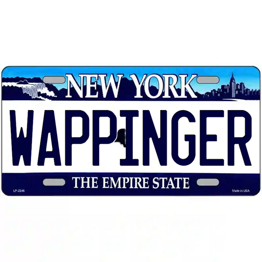 Wappinger New York Blue Metal Sign