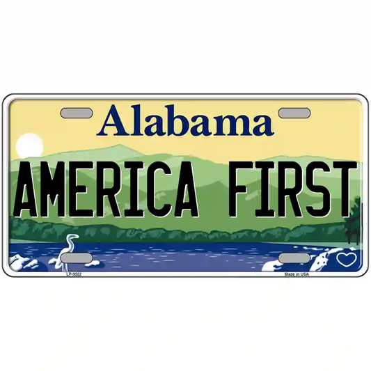 America First Alabama Metal Sign