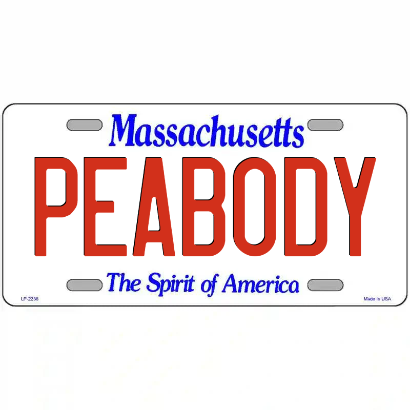 Peabody Massachusetts Metal Sign