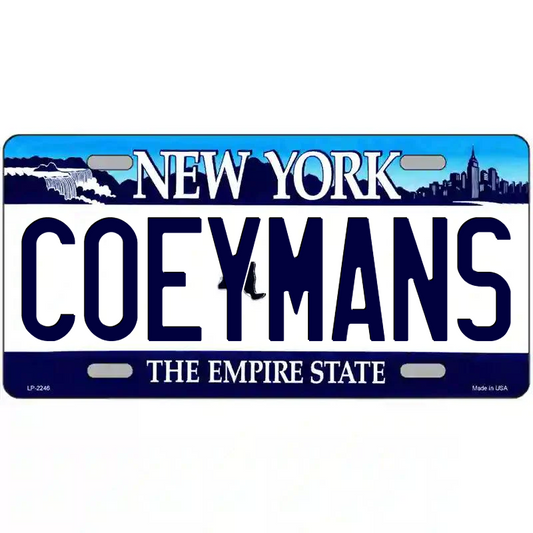 Coeymans New York Blue Metal Sign
