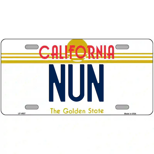 Nun California Metal Sign