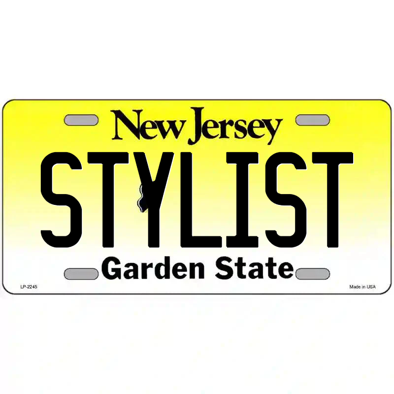 Stylist New Jersey Metal Sign