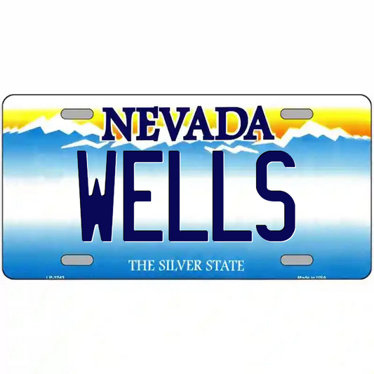 Wells Nevada Metal Sign