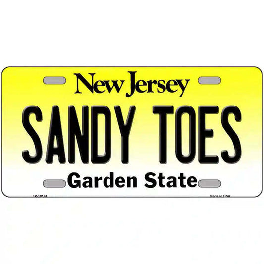 Sandy Toes New Jersey Metal Sign