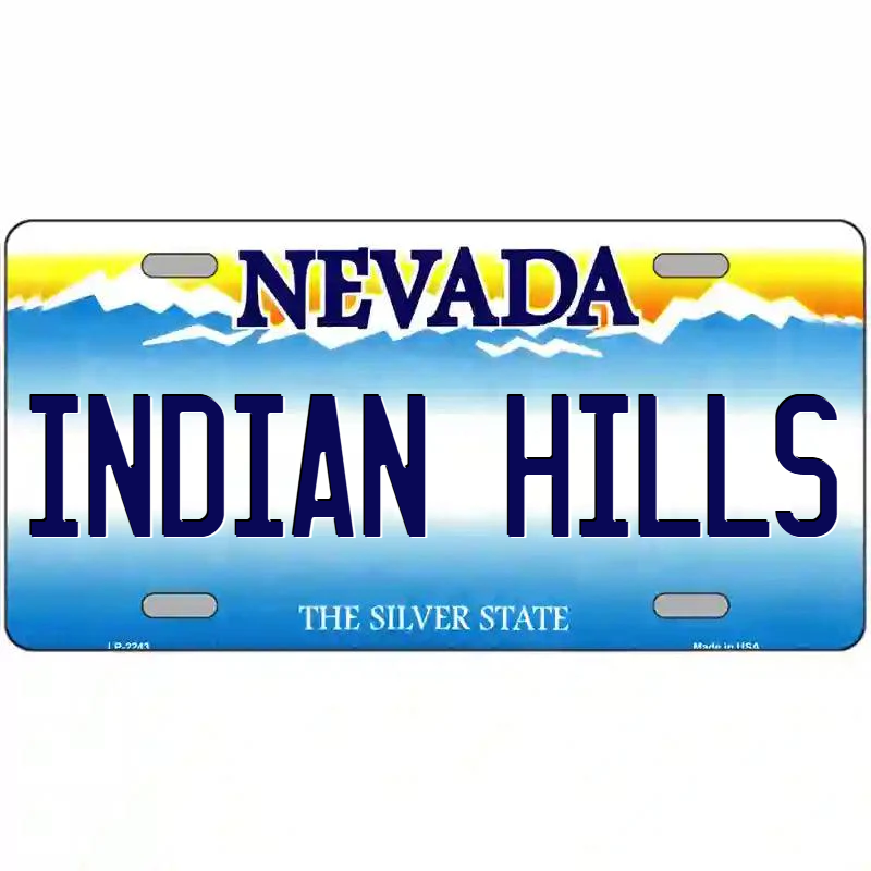 Indian Hills Nevada Metal Sign