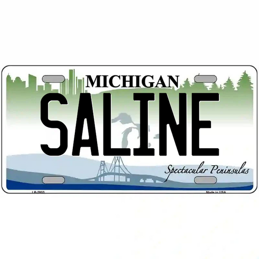 Saline Michigan Metal Sign