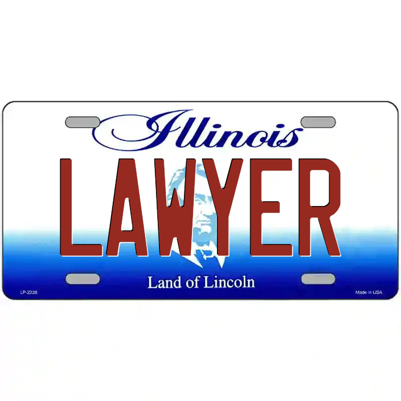 Lawyer Illinois Metal Sign