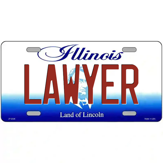 Lawyer Illinois Metal Sign