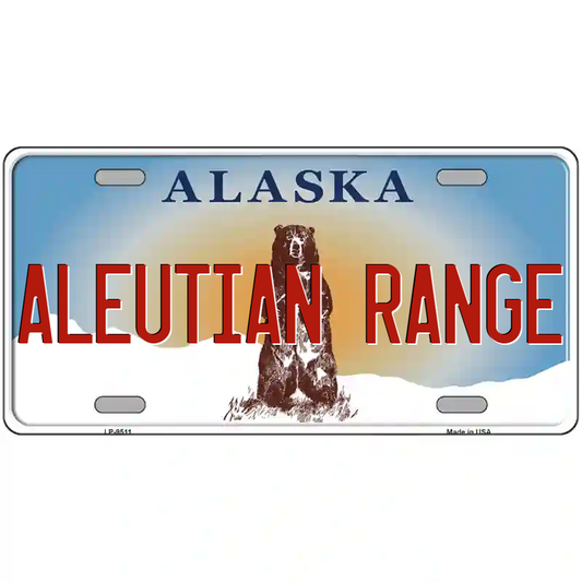 Aleutian Range Alaska Metal Sign