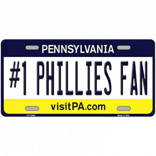 #1 Phillies Fan Pennsylvania Metal Sign
