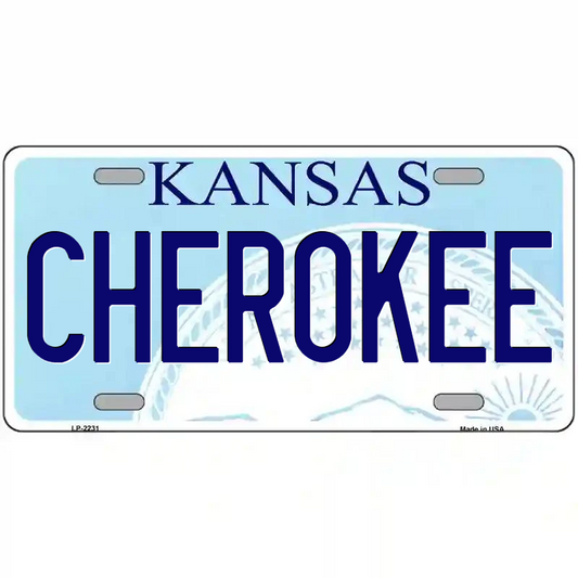 Cherokee Kansas Metal Sign