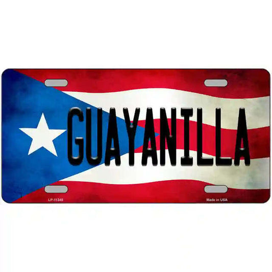 Guayanilla Puerto Rico Flag Metal Sign