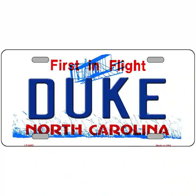 Duke North Carolina Metal Sign