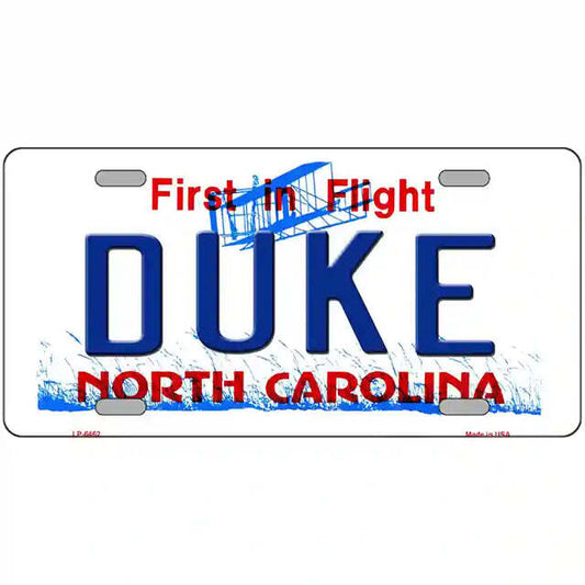 Duke North Carolina Metal Sign